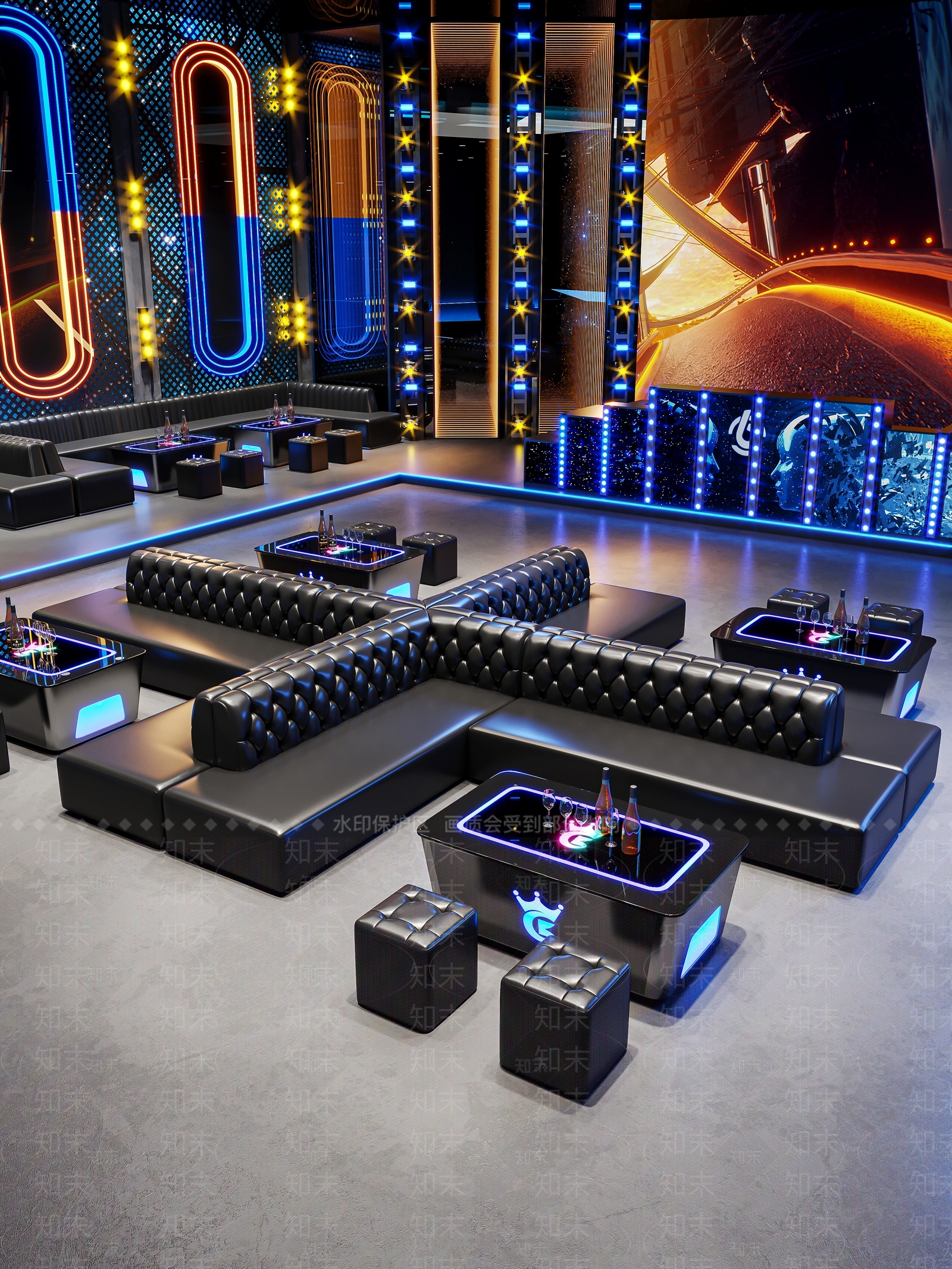 现代工业酒吧3D模型下载【ID:1186025876】