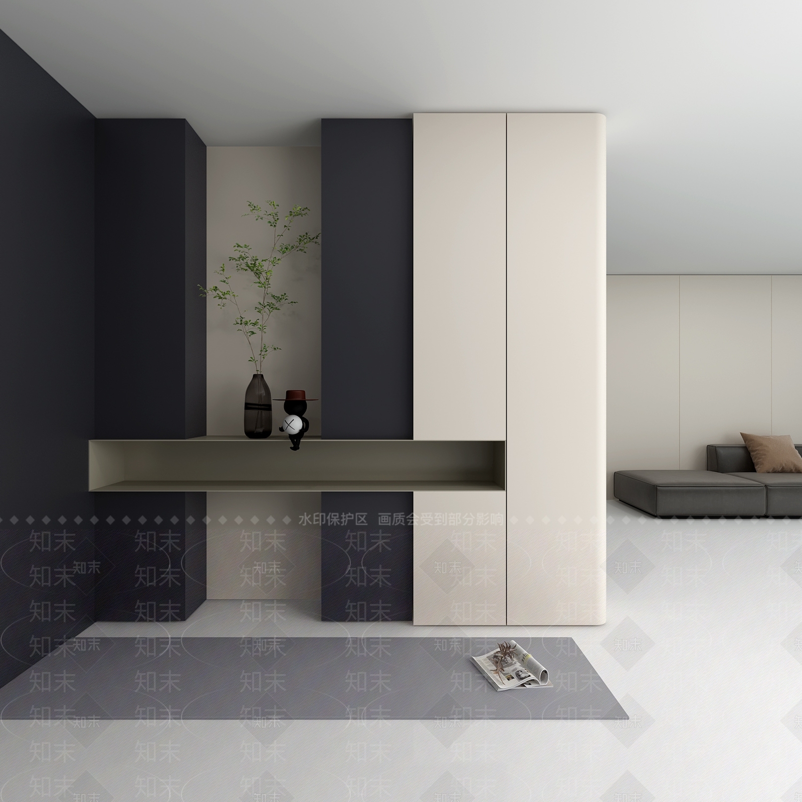 现代鞋柜3D模型下载【ID:1186025867】