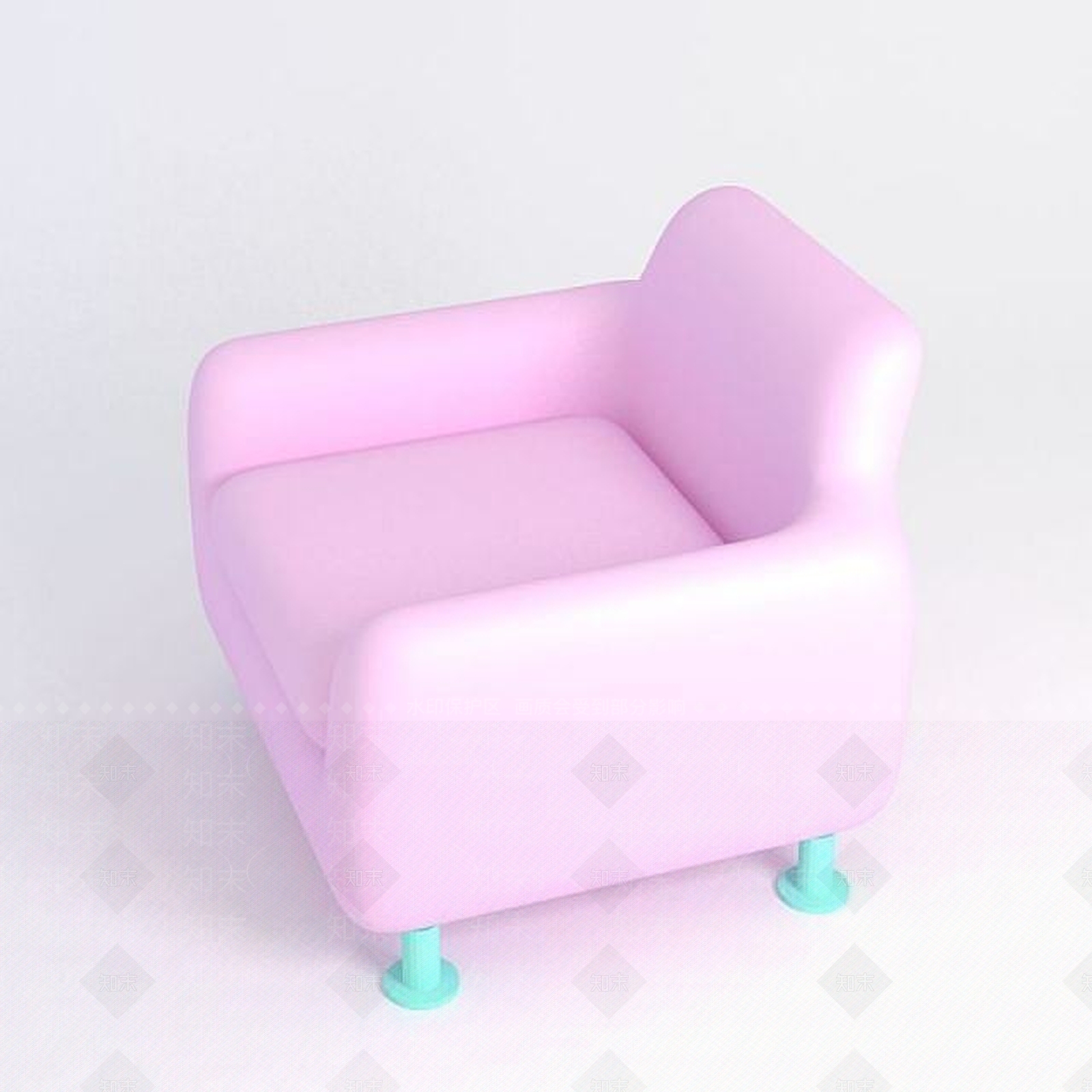 现代双人沙发3D模型下载【ID:1186401479】