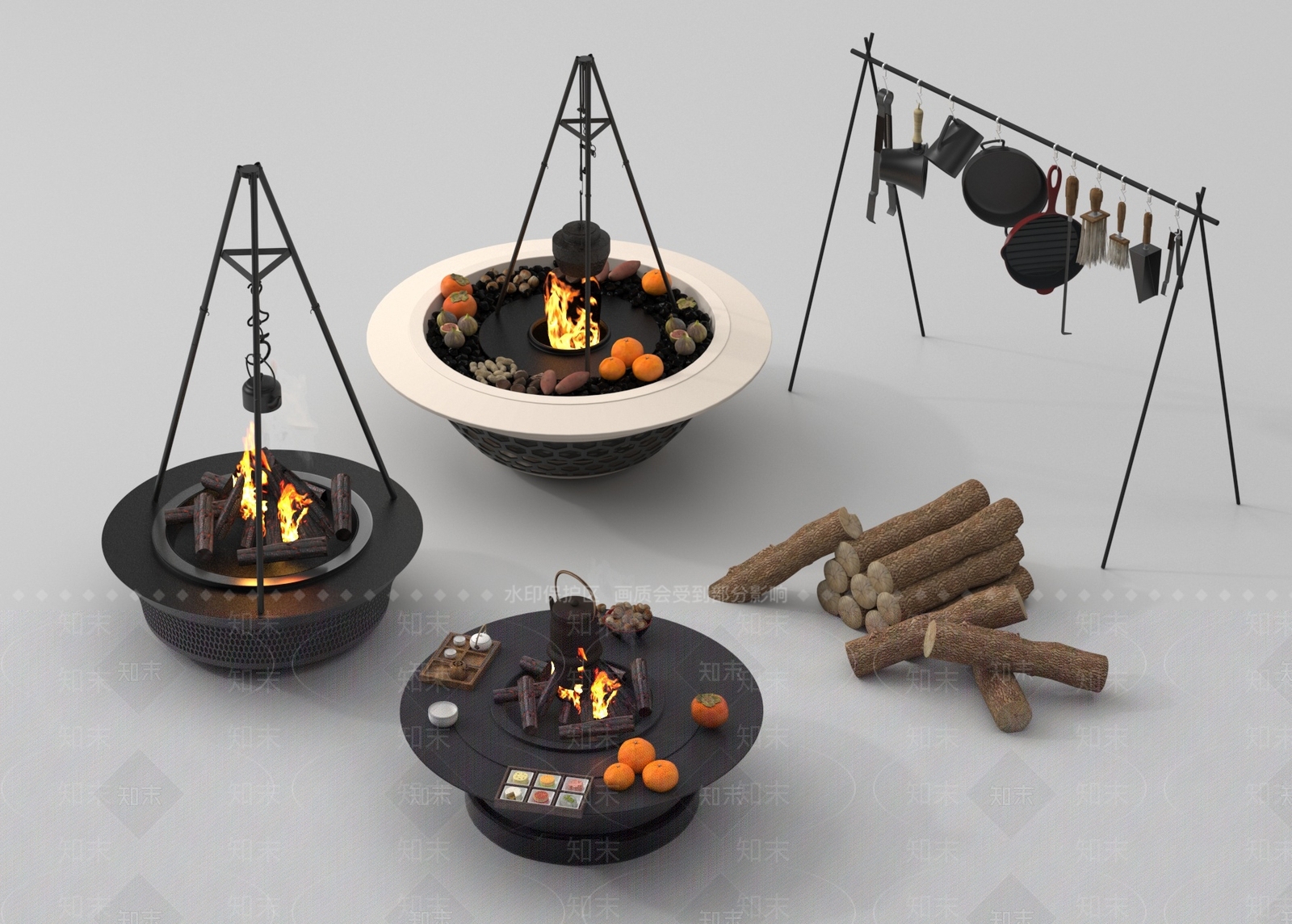 现代其他户外家具3D模型下载【ID:1186032399】