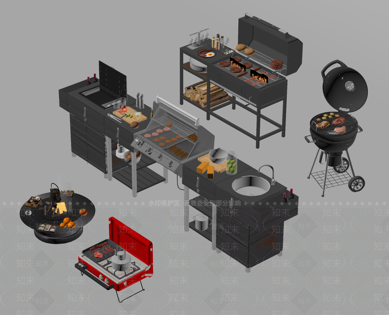 现代其他户外家具SU模型下载【ID:1186032709】