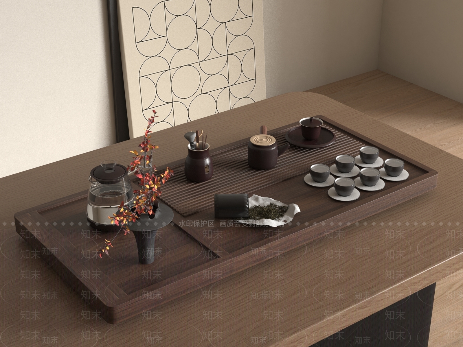 茶具SU模型下载【ID:1186033899】