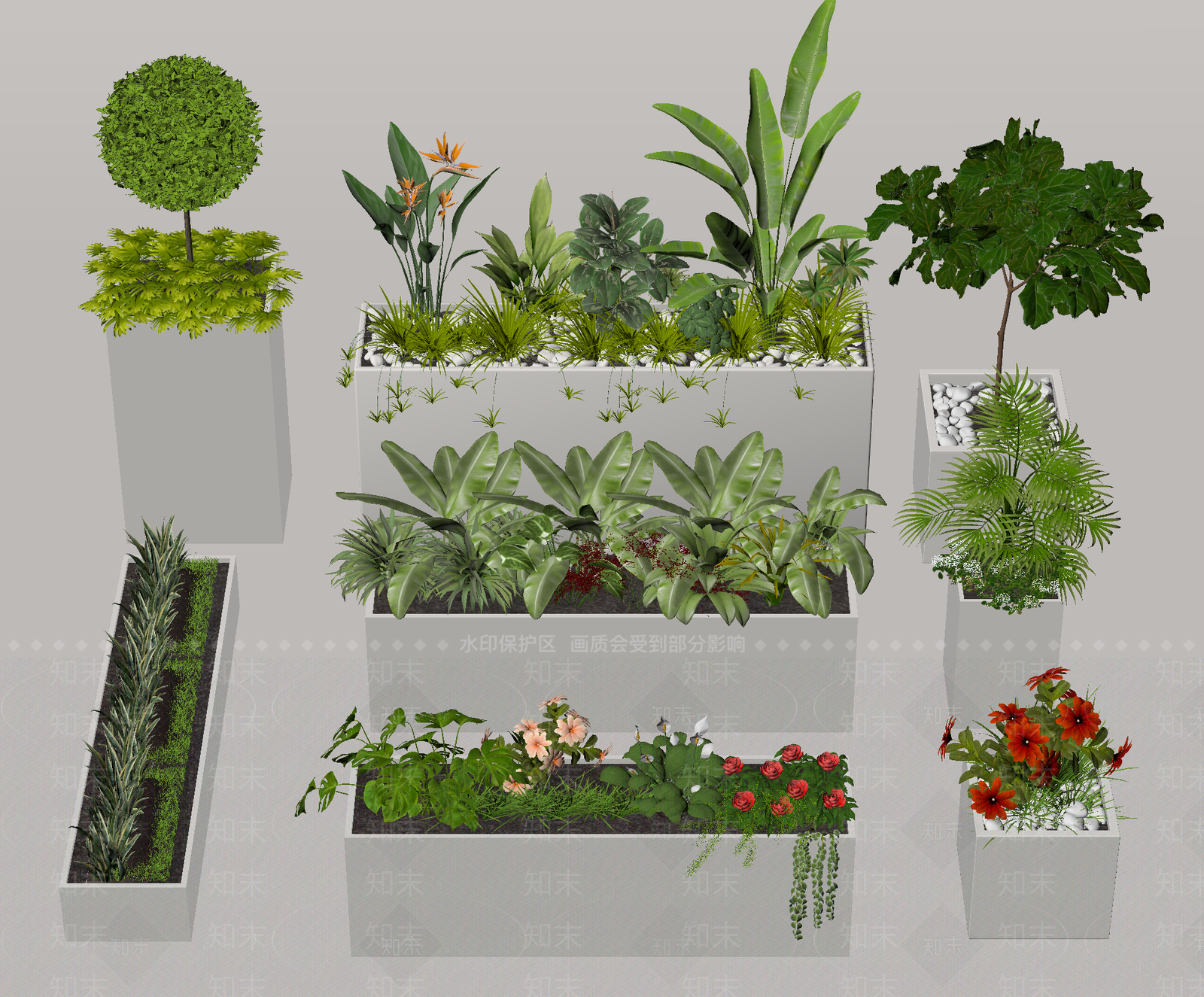 盆栽SU模型下载【ID:1186034365】