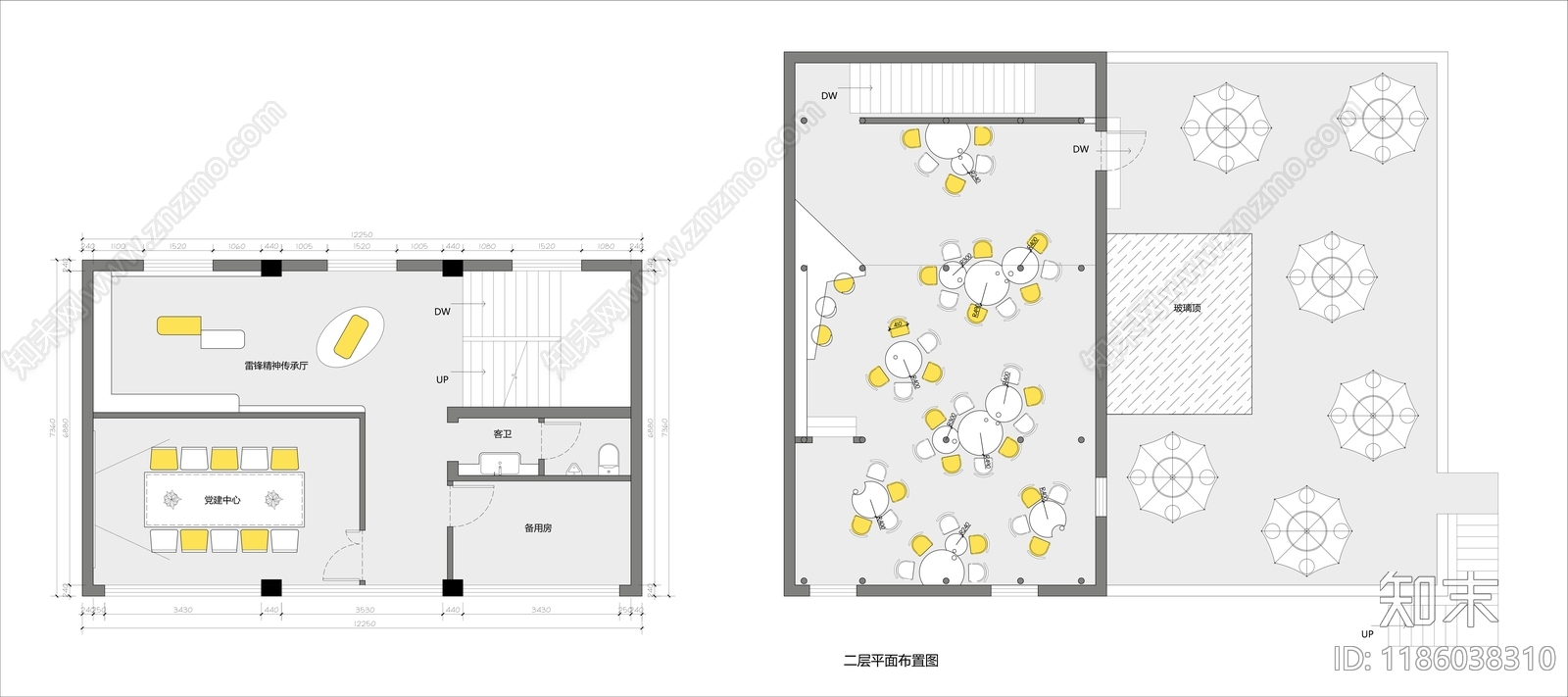 现代新中式其他餐饮空间施工图下载【ID:1186038310】