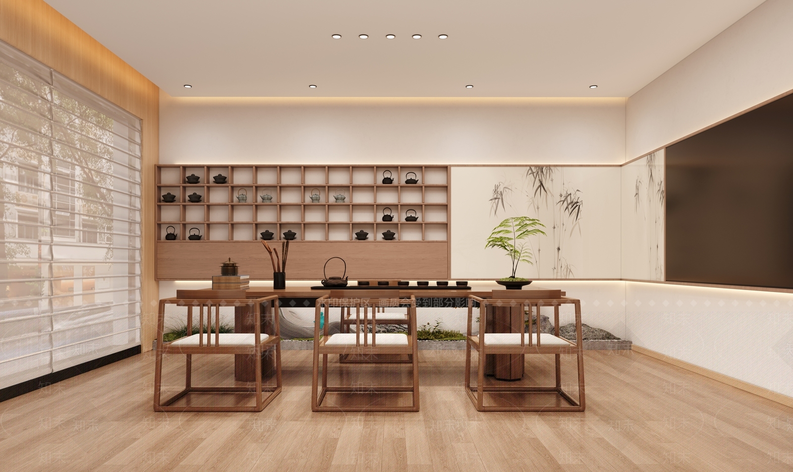 新中式茶水间3D模型下载【ID:1186038002】