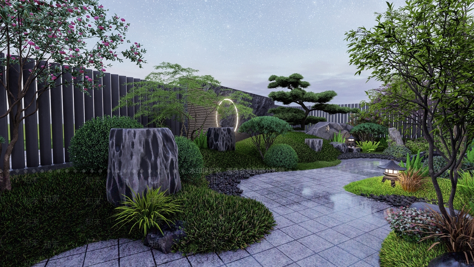 新中式中式景墙SU模型下载【ID:1186044431】