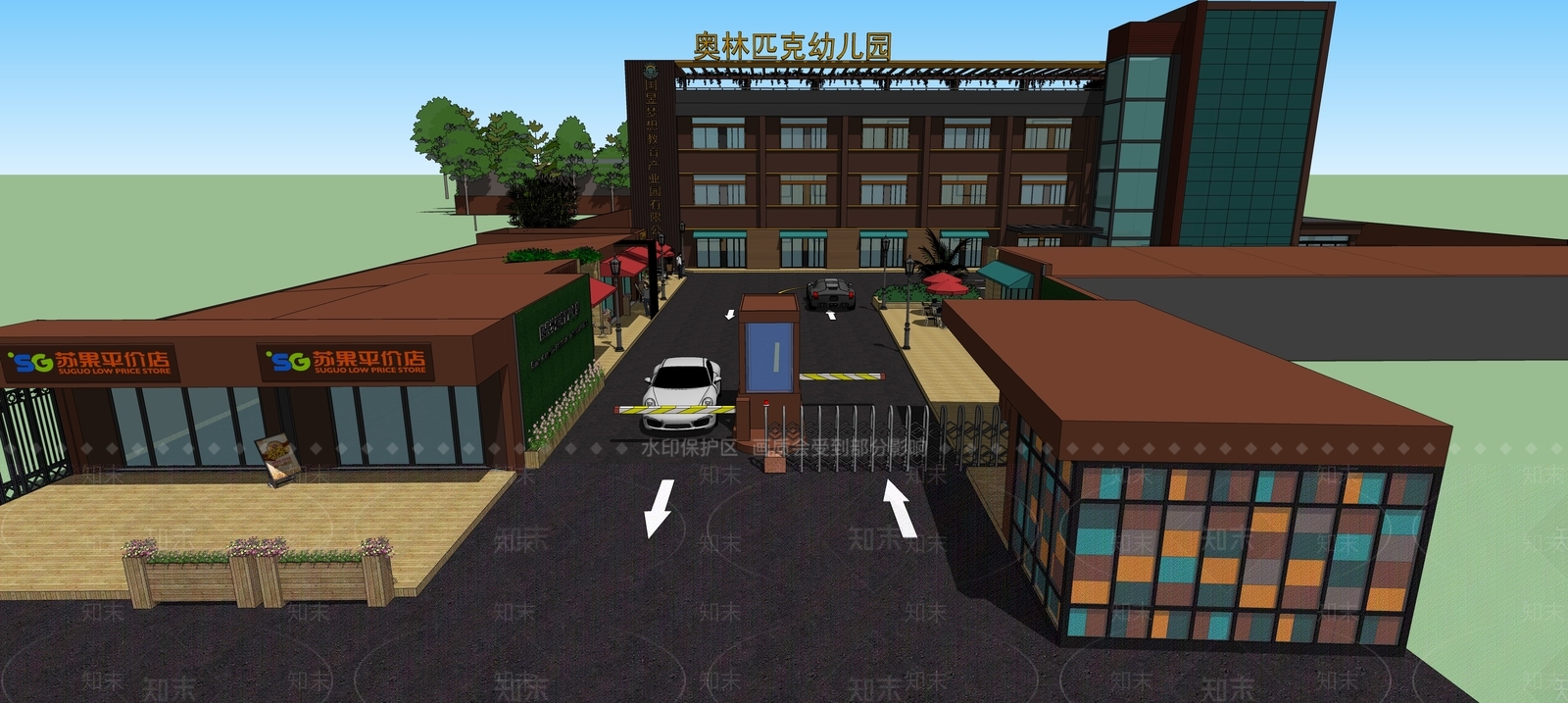 现代其他学校空间SU模型下载【ID:1186044127】