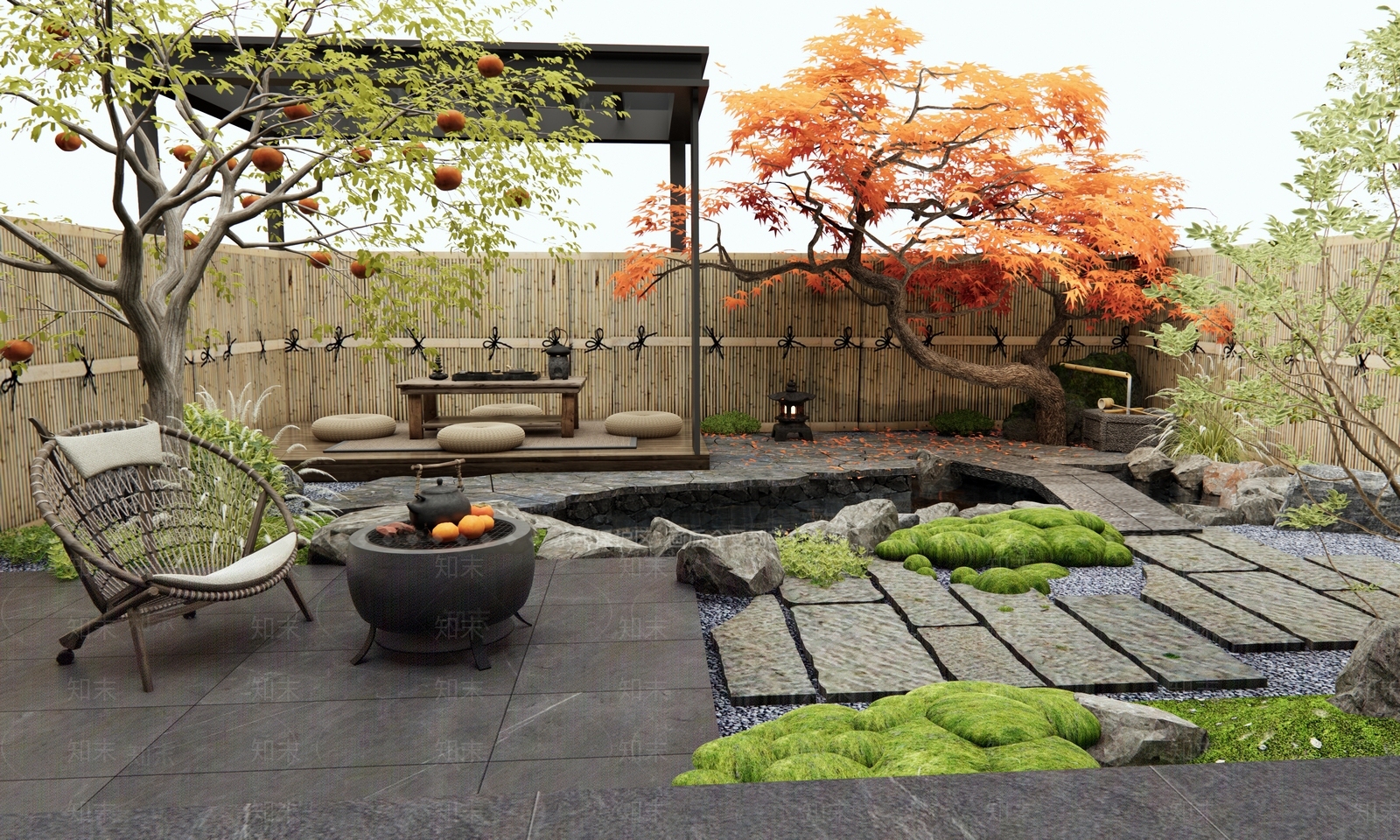日式禅意乡村庭院SU模型下载【ID:1186044424】