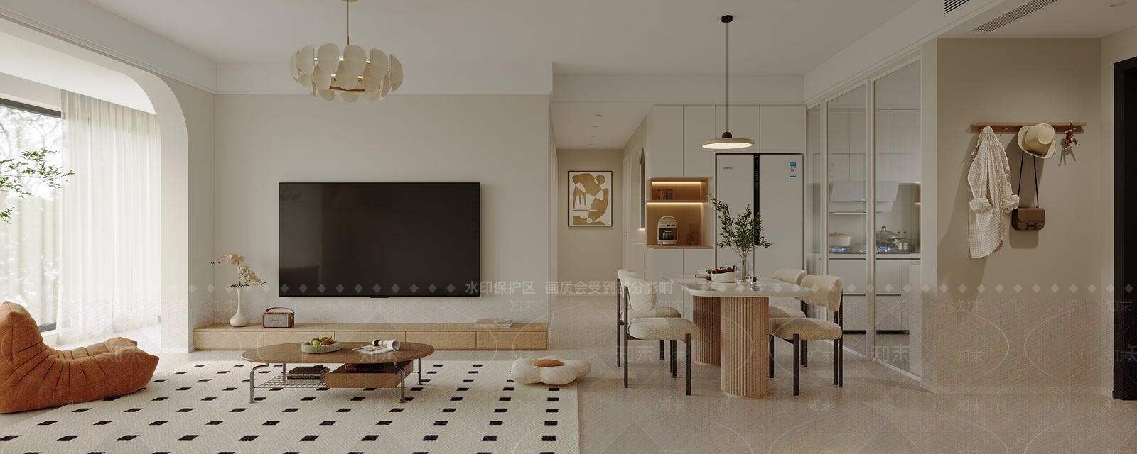 现代家居餐厅3D模型下载【ID:1215022169】