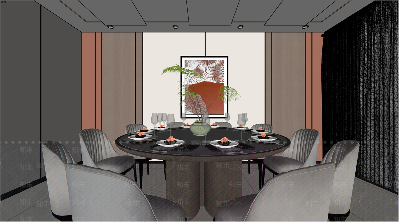 现代包厢SU模型下载【ID:1186049962】