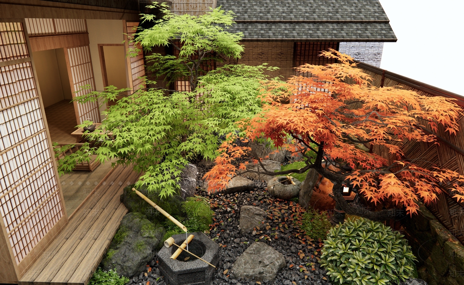 新中式禅意庭院3D模型下载【ID:1186052153】