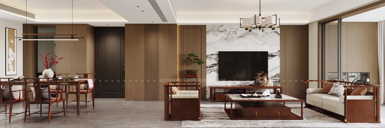 新中式茶室3D模型下载【ID:1215022571】