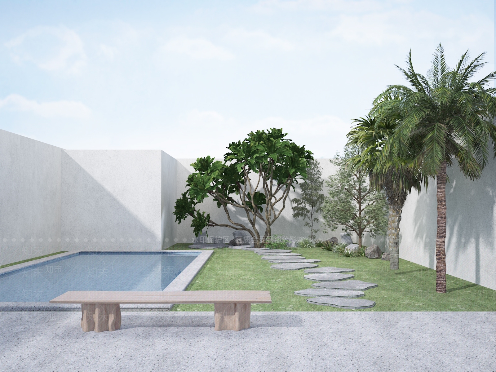 现代阳台3D模型下载【ID:1186055524】
