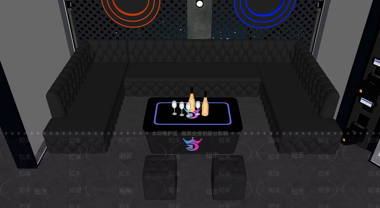 现代工业卡座沙发SU模型下载【ID:1186055668】