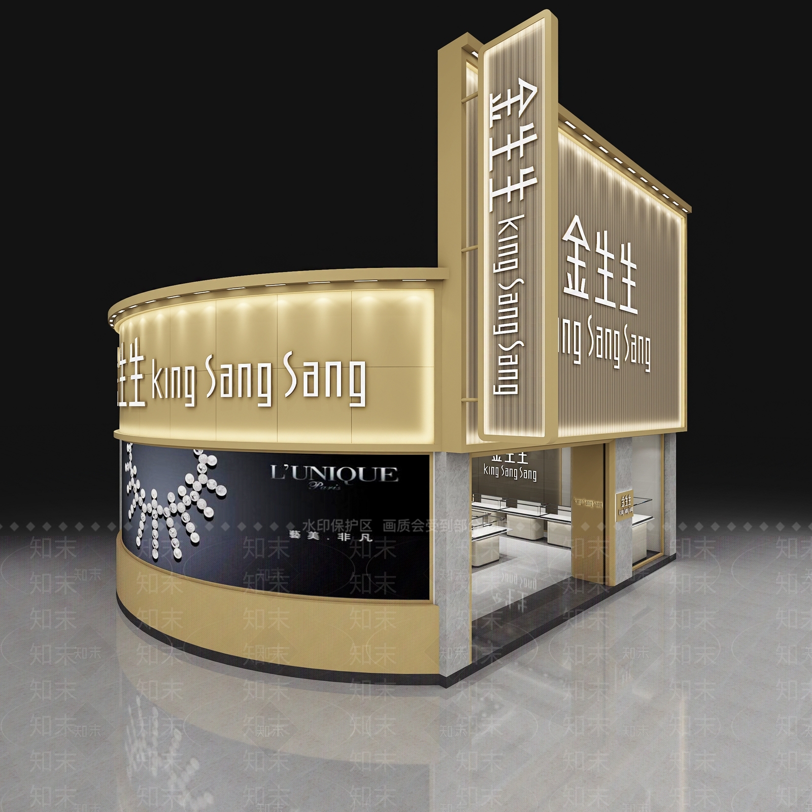 现代珠宝店3D模型下载【ID:1186068610】