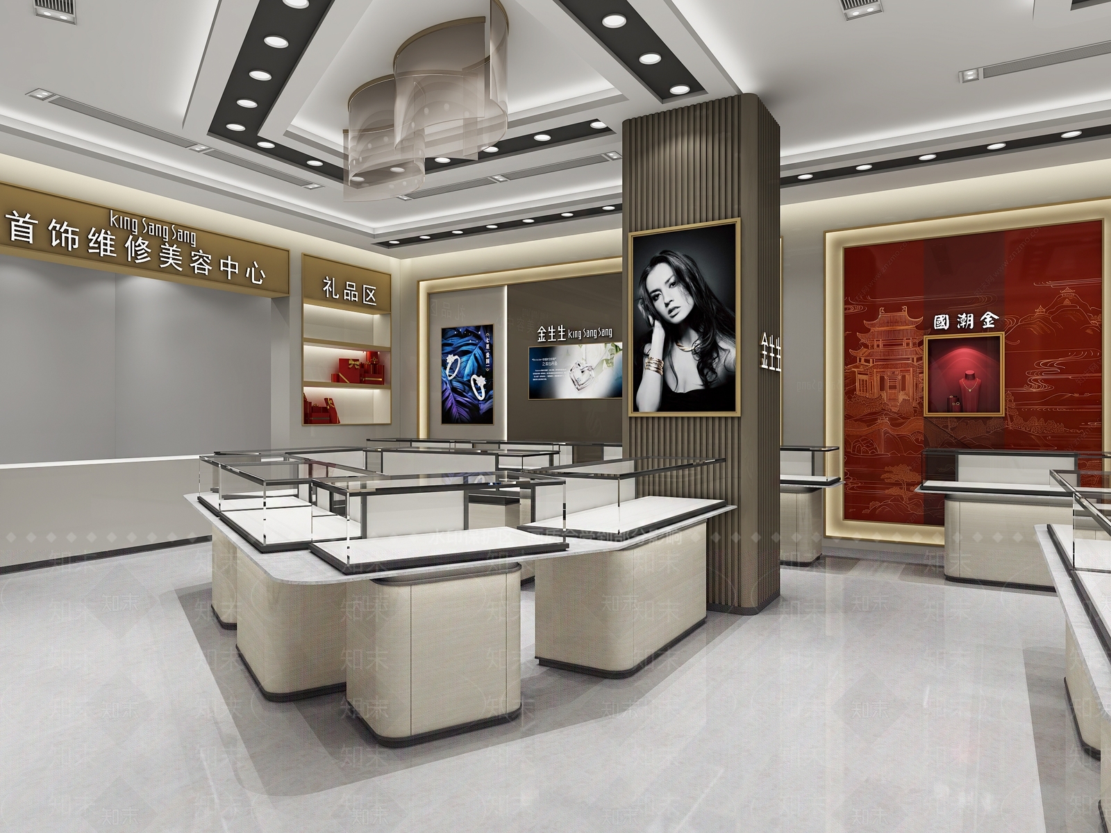 现代珠宝店3D模型下载【ID:1186068610】