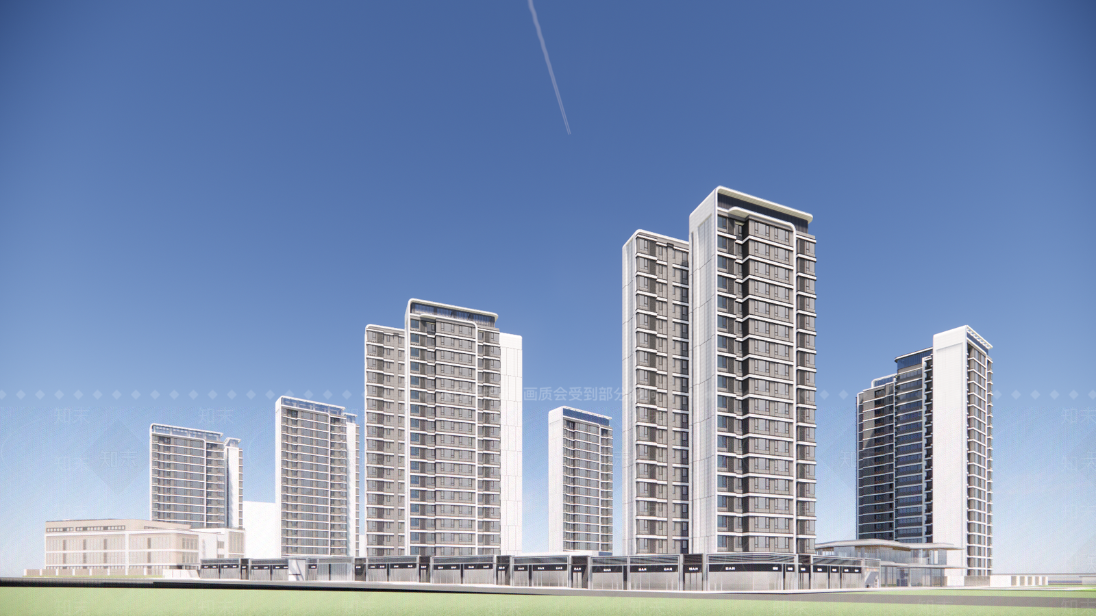 现代小区建筑SU模型下载【ID:1186069167】