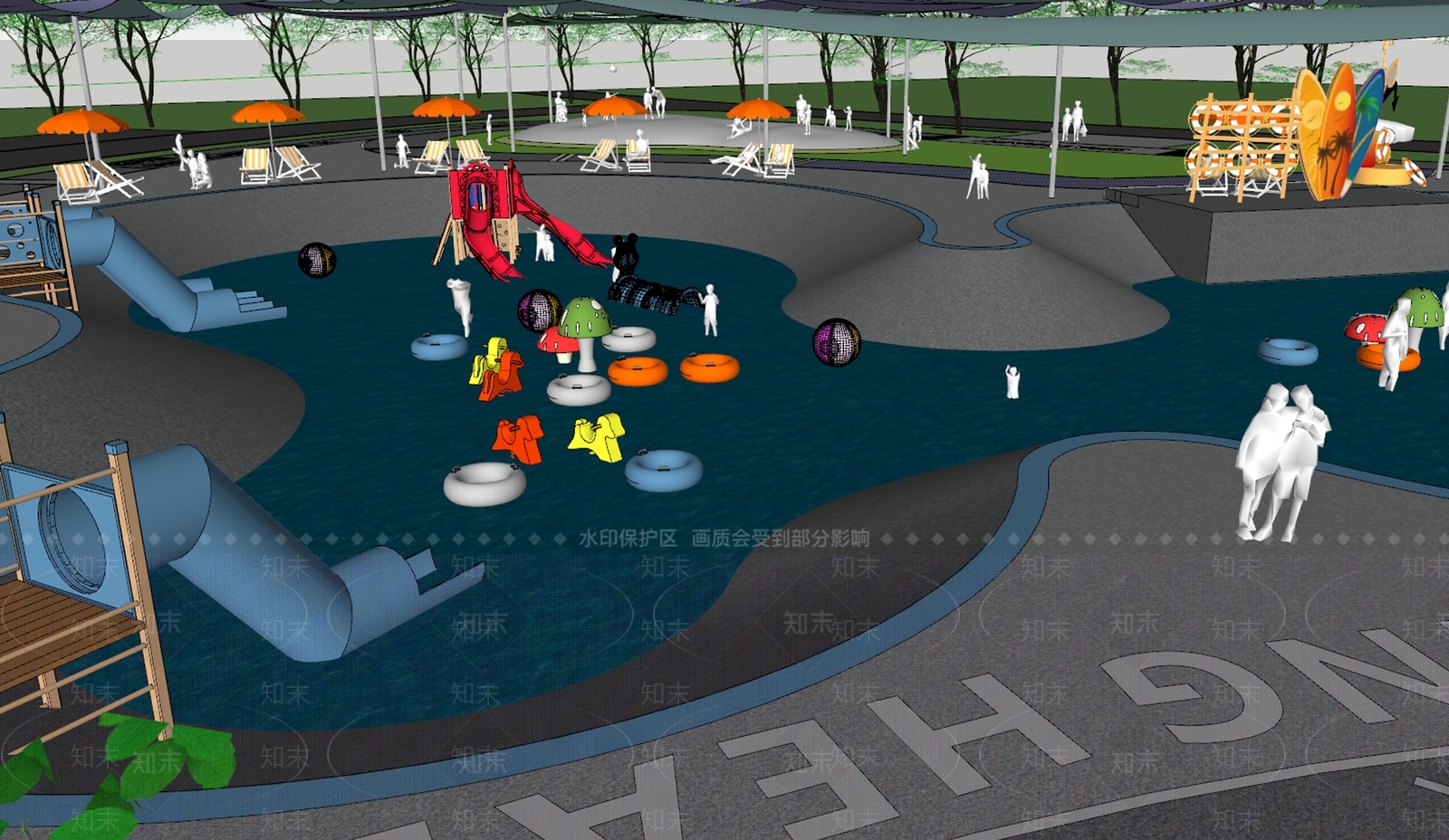 现代儿童游乐区SU模型下载【ID:1186069328】