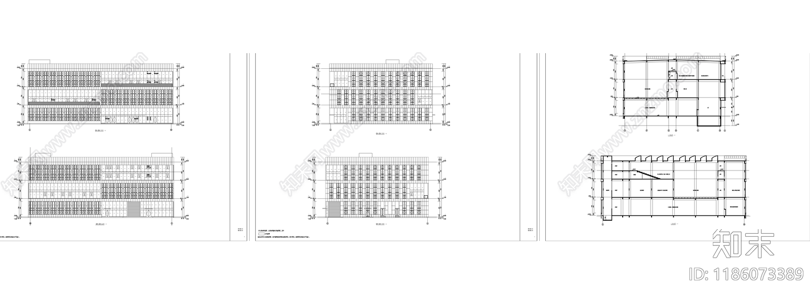 现代学校建筑施工图下载【ID:1186073389】