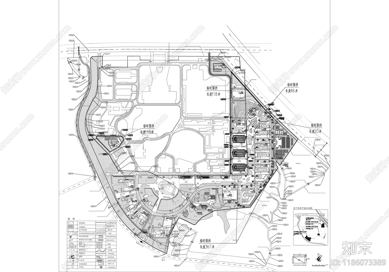 现代学校建筑cad施工图下载【ID:1186073389】