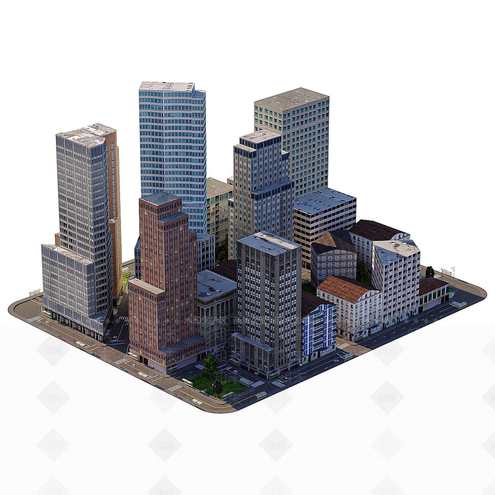 现代意式高层住宅3D模型下载【ID:1186076516】