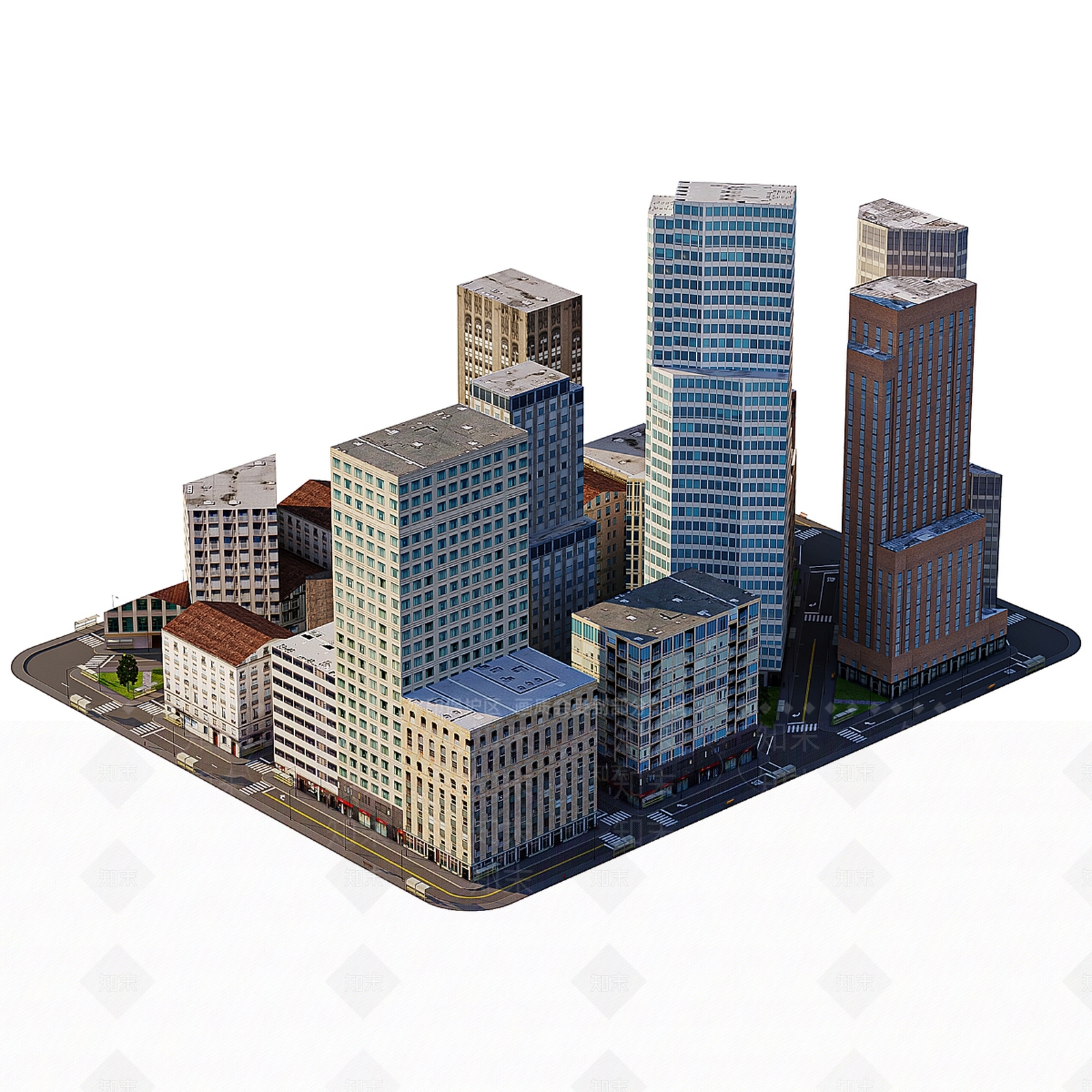 现代意式高层住宅3D模型下载【ID:1186076516】
