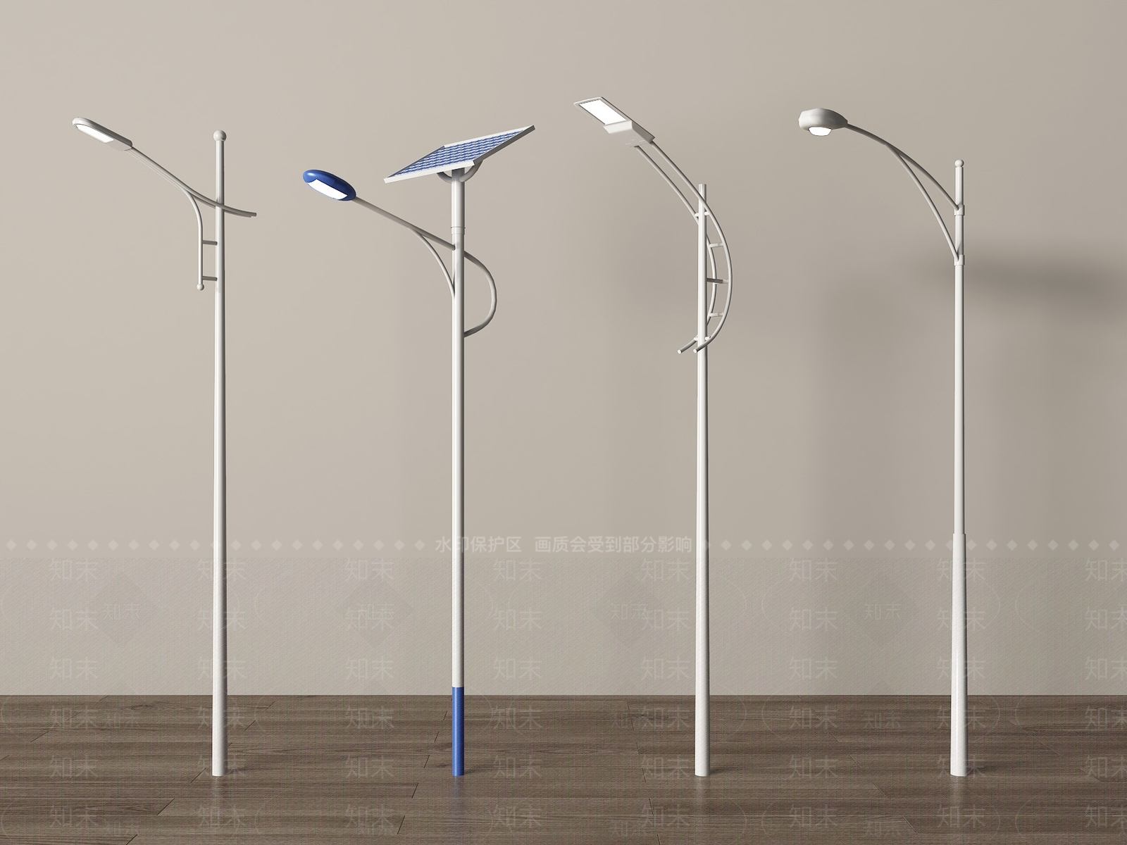 现代路灯SU模型下载【ID:1186080786】