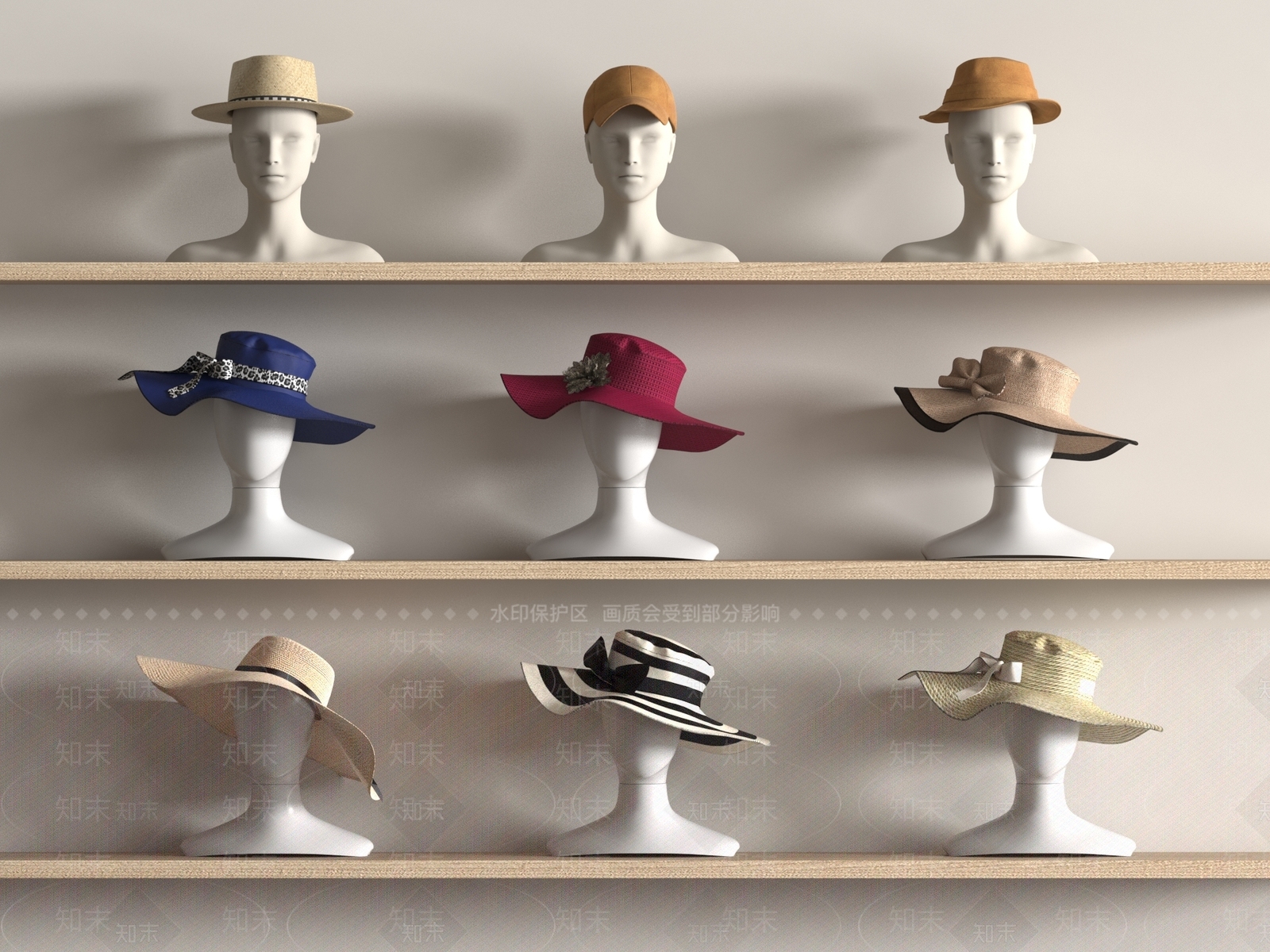 帽子3D模型下载【ID:1186079455】