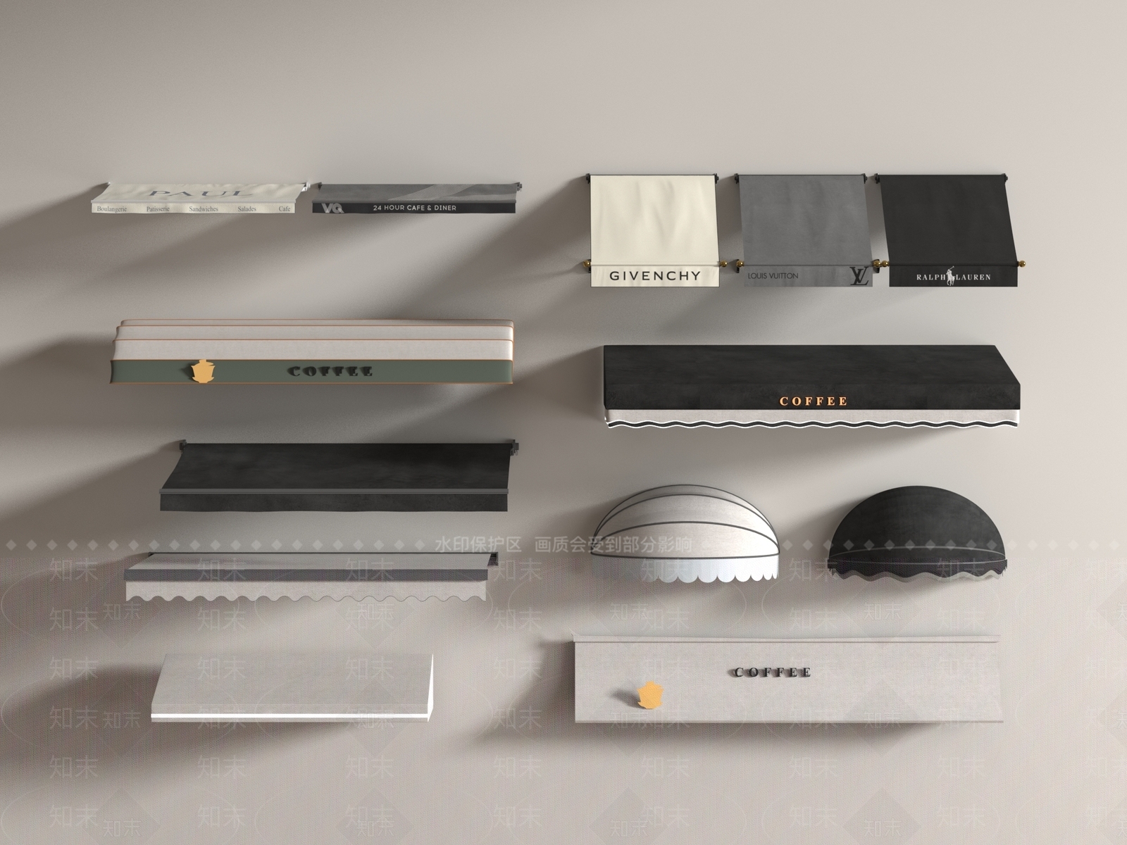 现代遮阳伞SU模型下载【ID:1186080483】