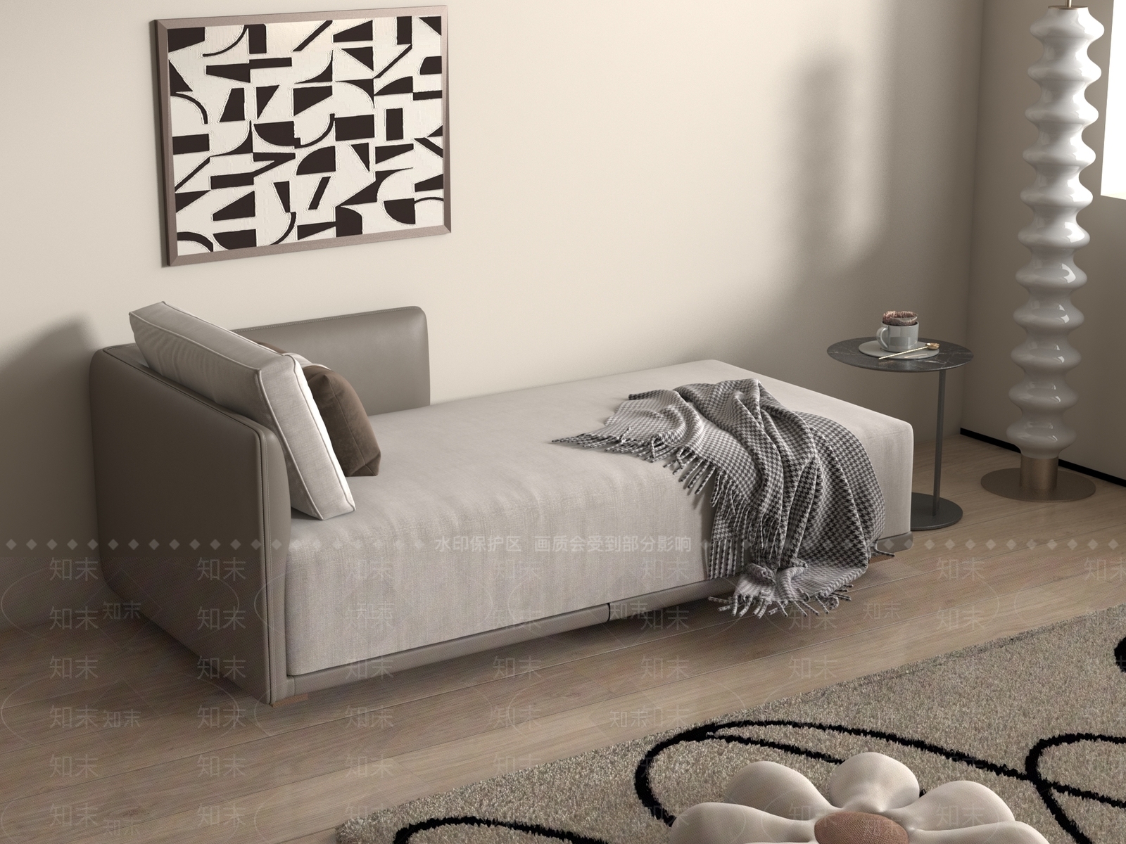 现代贵妃椅3D模型下载【ID:1186081115】