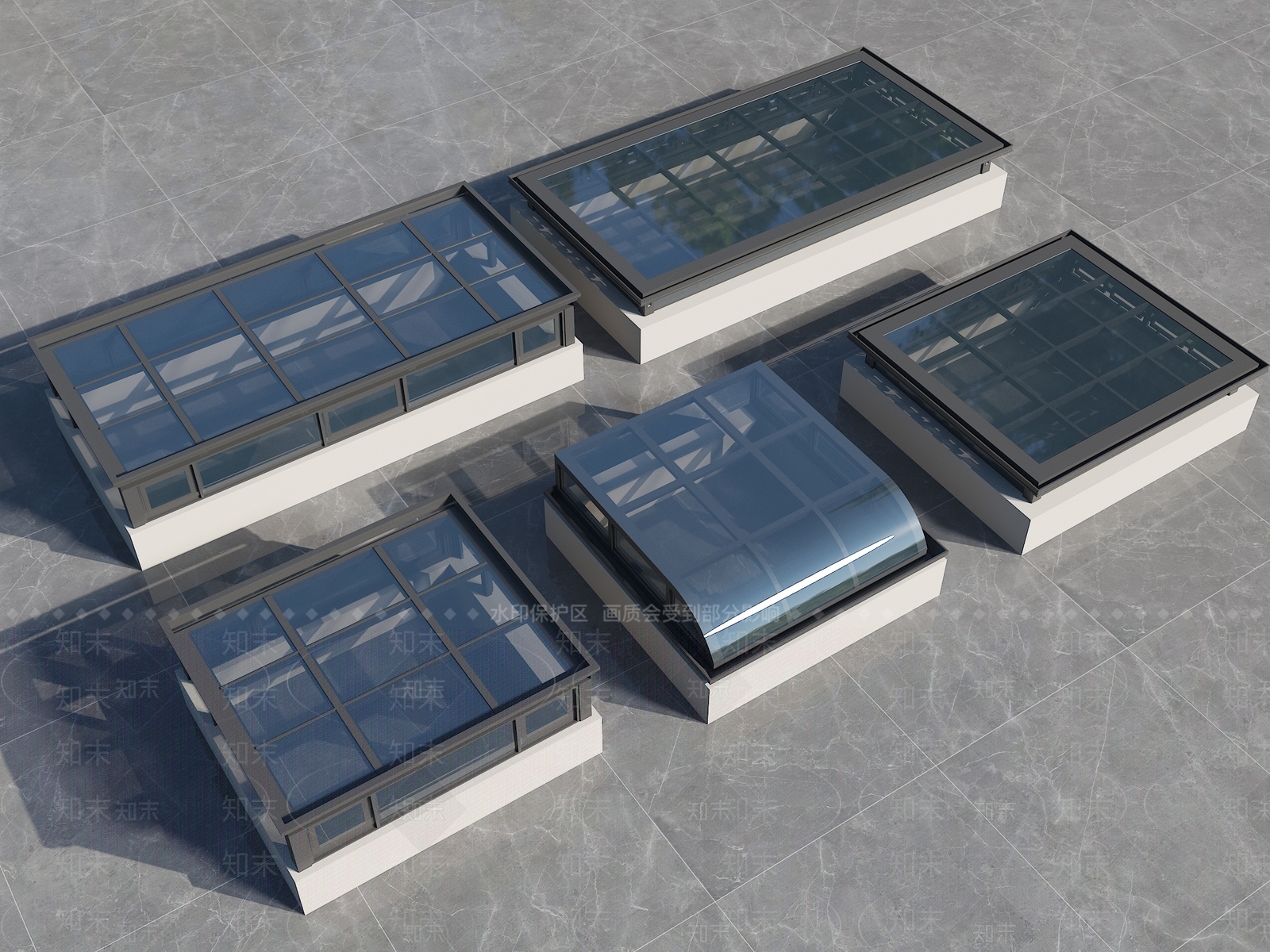现代采光井3D模型下载【ID:1186083343】_知末3d模型网