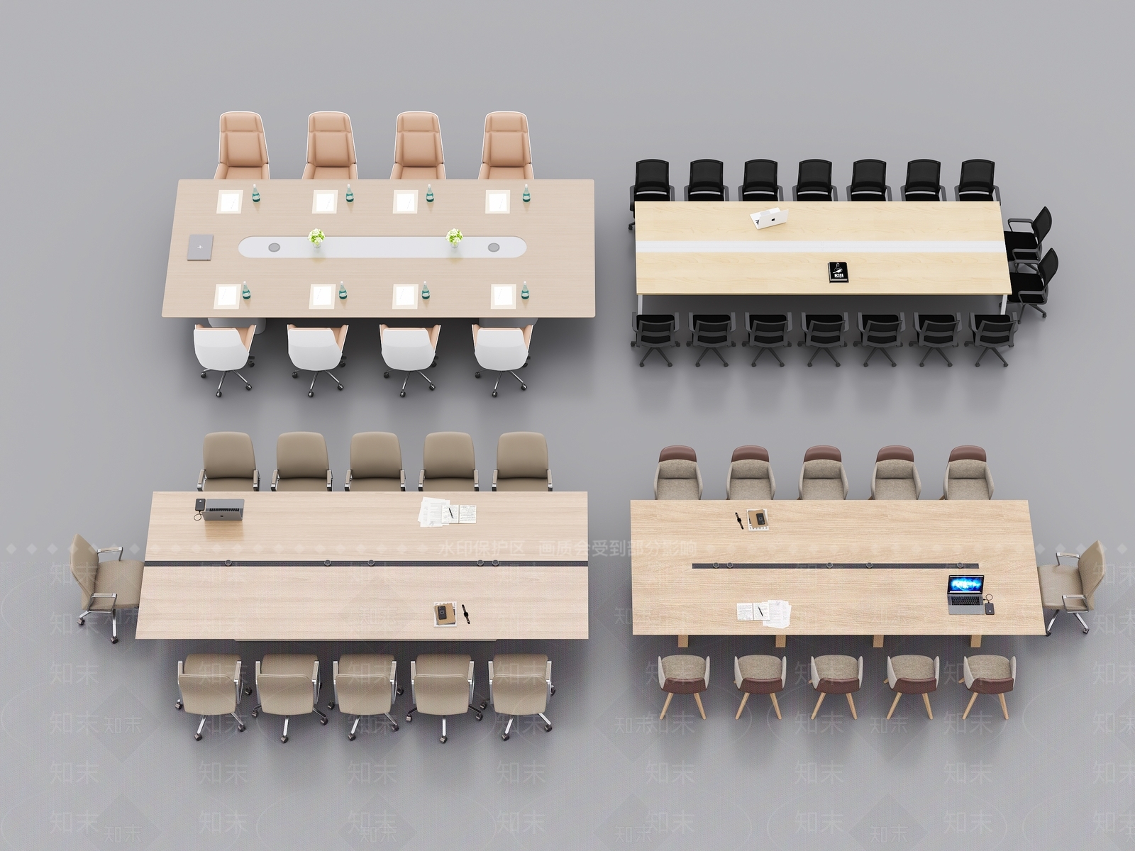 现代工业办公桌椅3D模型下载【ID:1186089892】