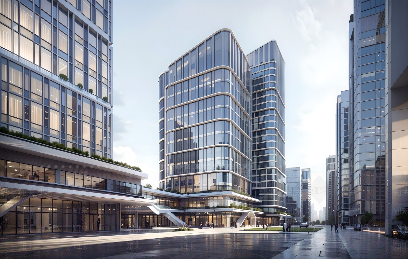 现代办公楼SU模型下载【ID:1186089659】