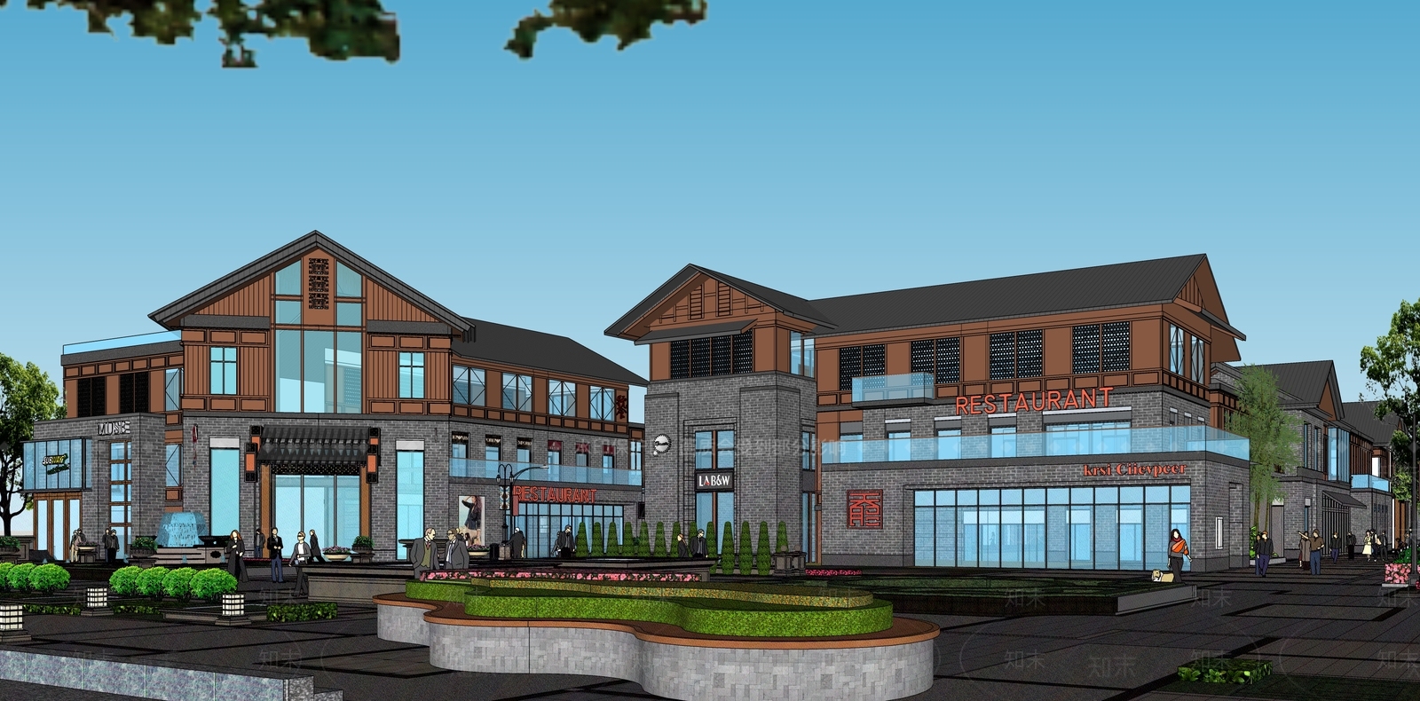 新中式现代其他商业建筑SU模型下载【ID:1186090378】