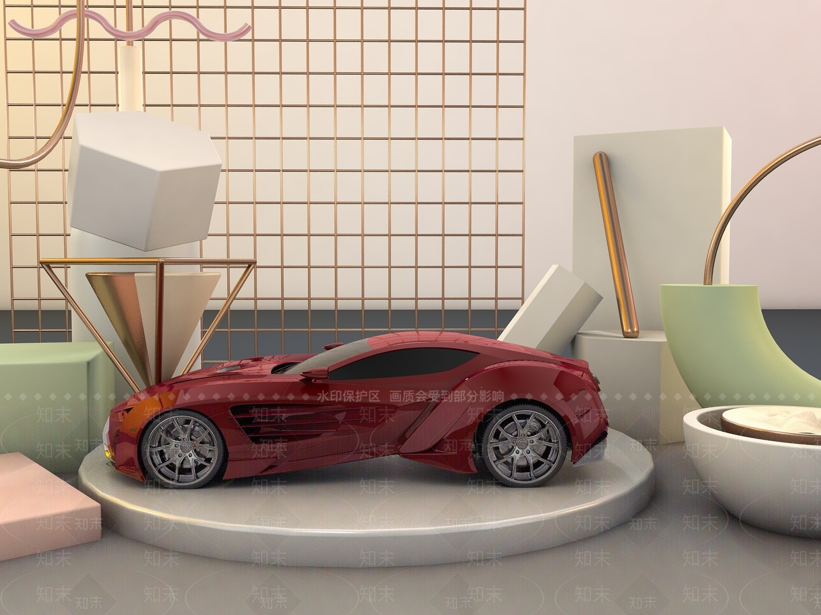 现代汽车3D模型下载【ID:1186272185】