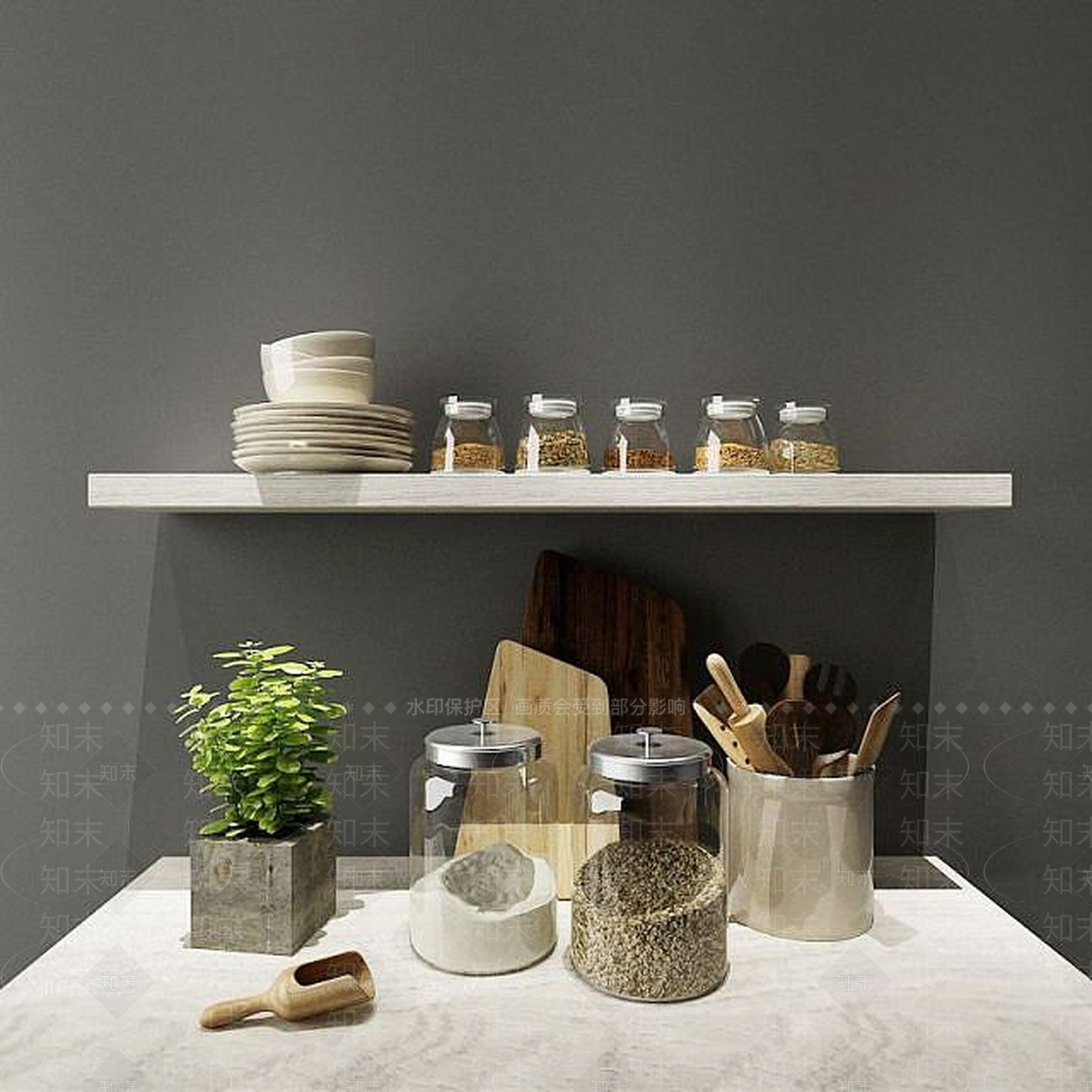 现代厨具3D模型下载【ID:1186093074】