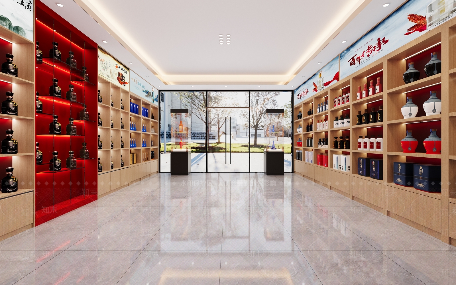 现代新中式烟酒店3D模型下载【ID:1186095827】