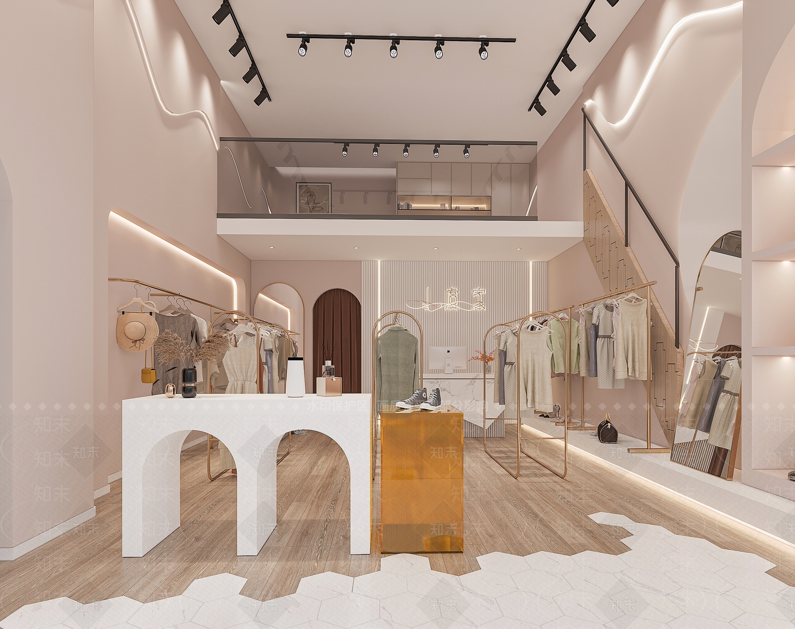现代服装店3D模型下载【ID:1186097510】