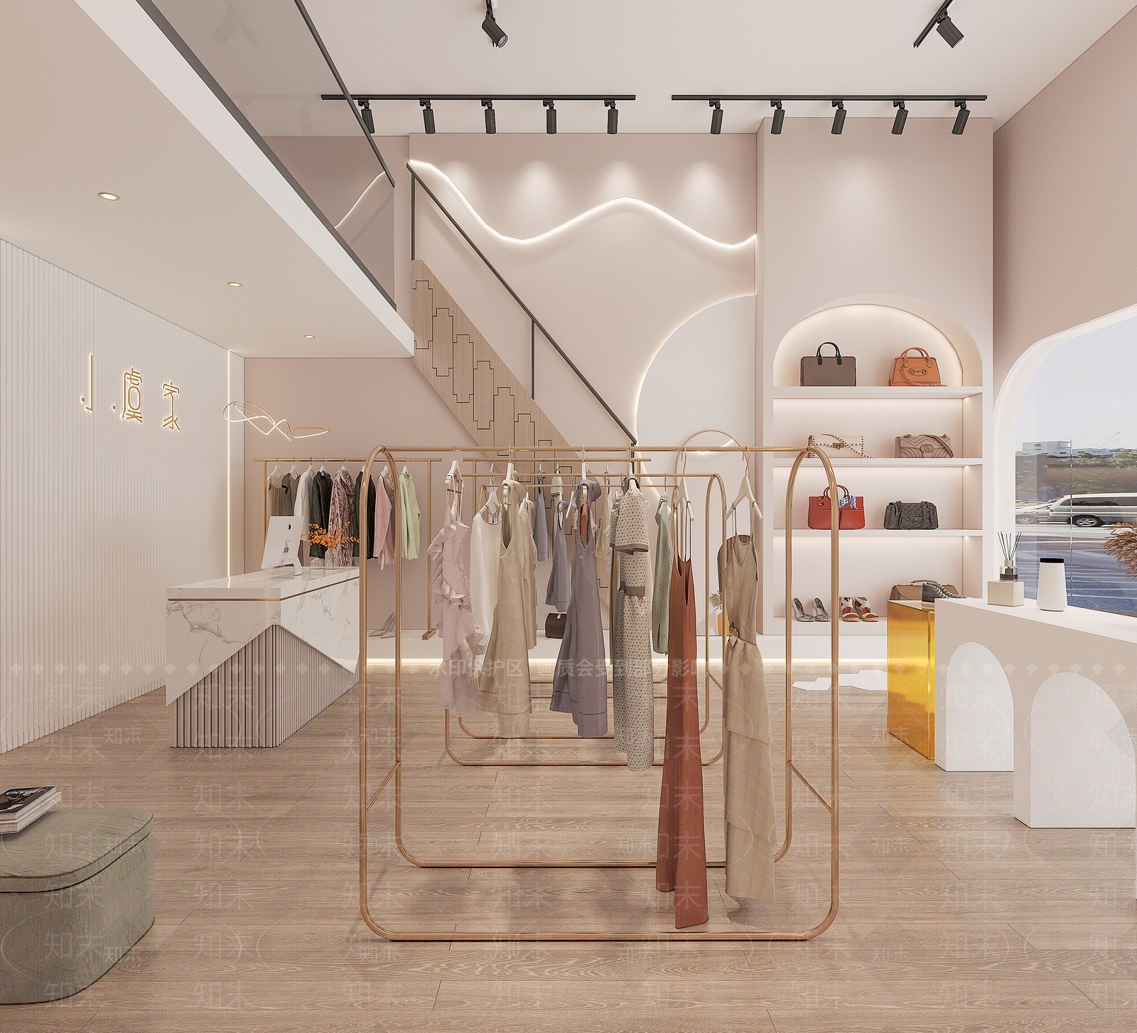 现代服装店3D模型下载【ID:1186097510】