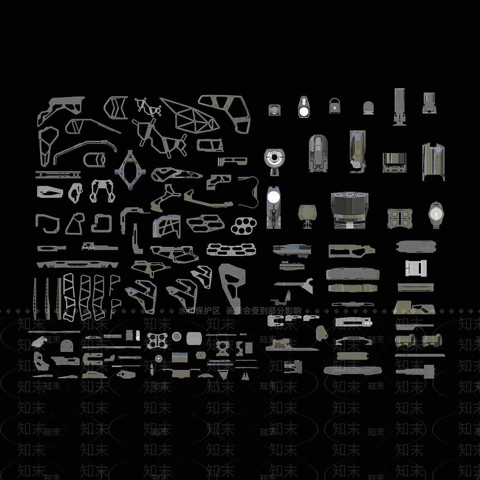 现代妆台妆凳3D模型下载【ID:1186272004】