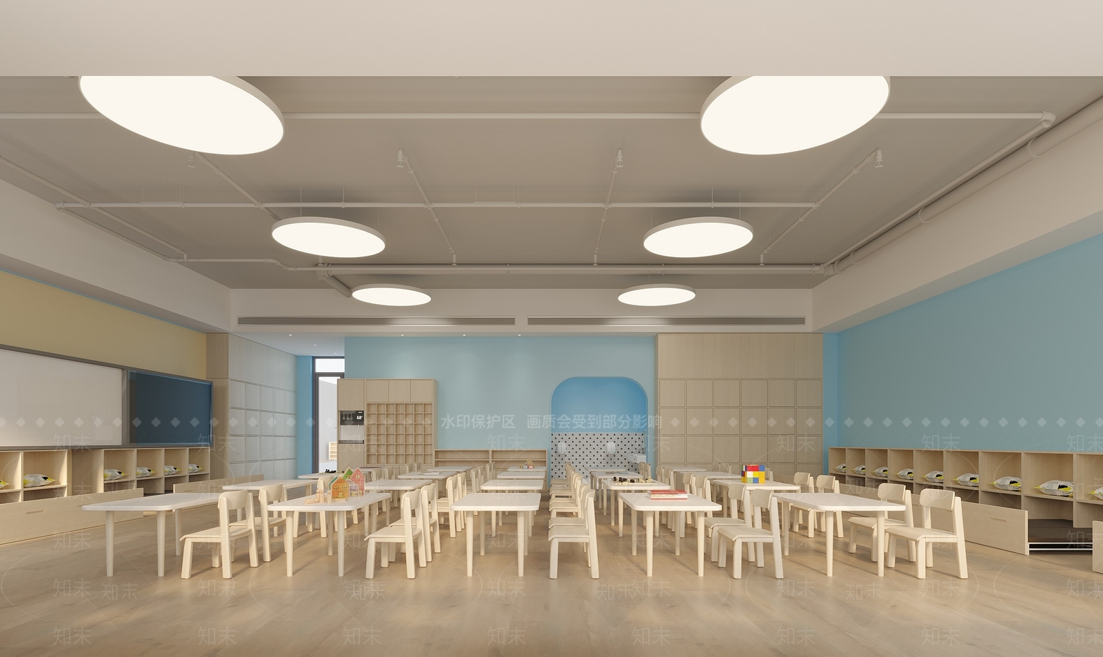 现代极简幼儿园3D模型下载【ID:1186104290】
