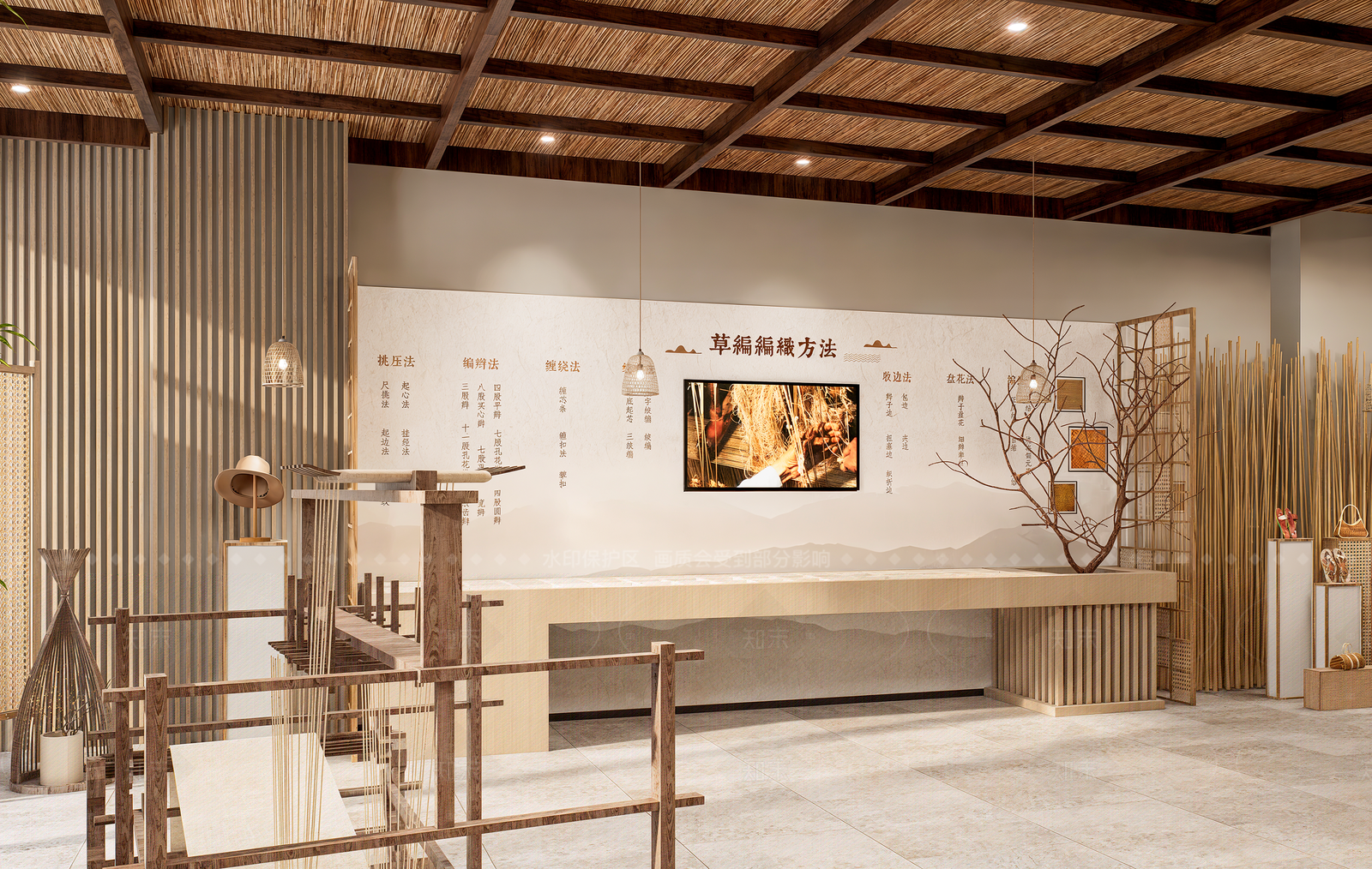 原木侘寂其他公共空间SU模型下载【ID:1186105099】