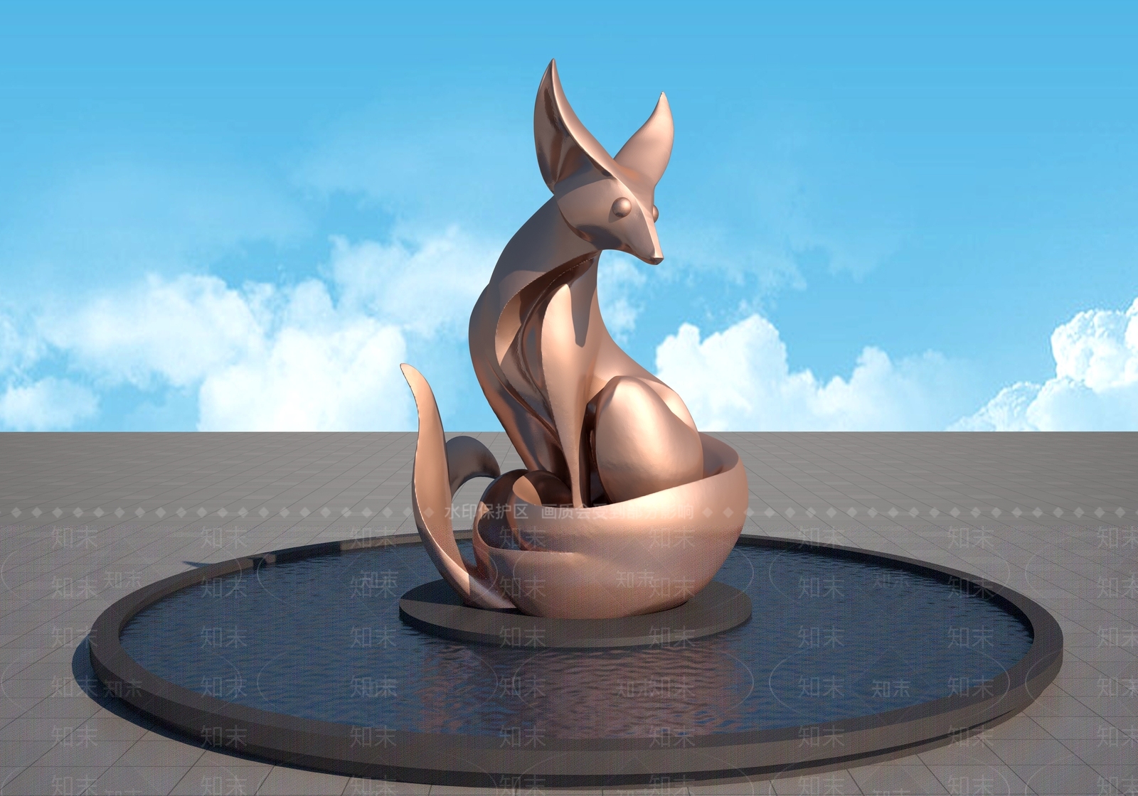 现代景观雕塑3D模型下载【ID:1186107625】