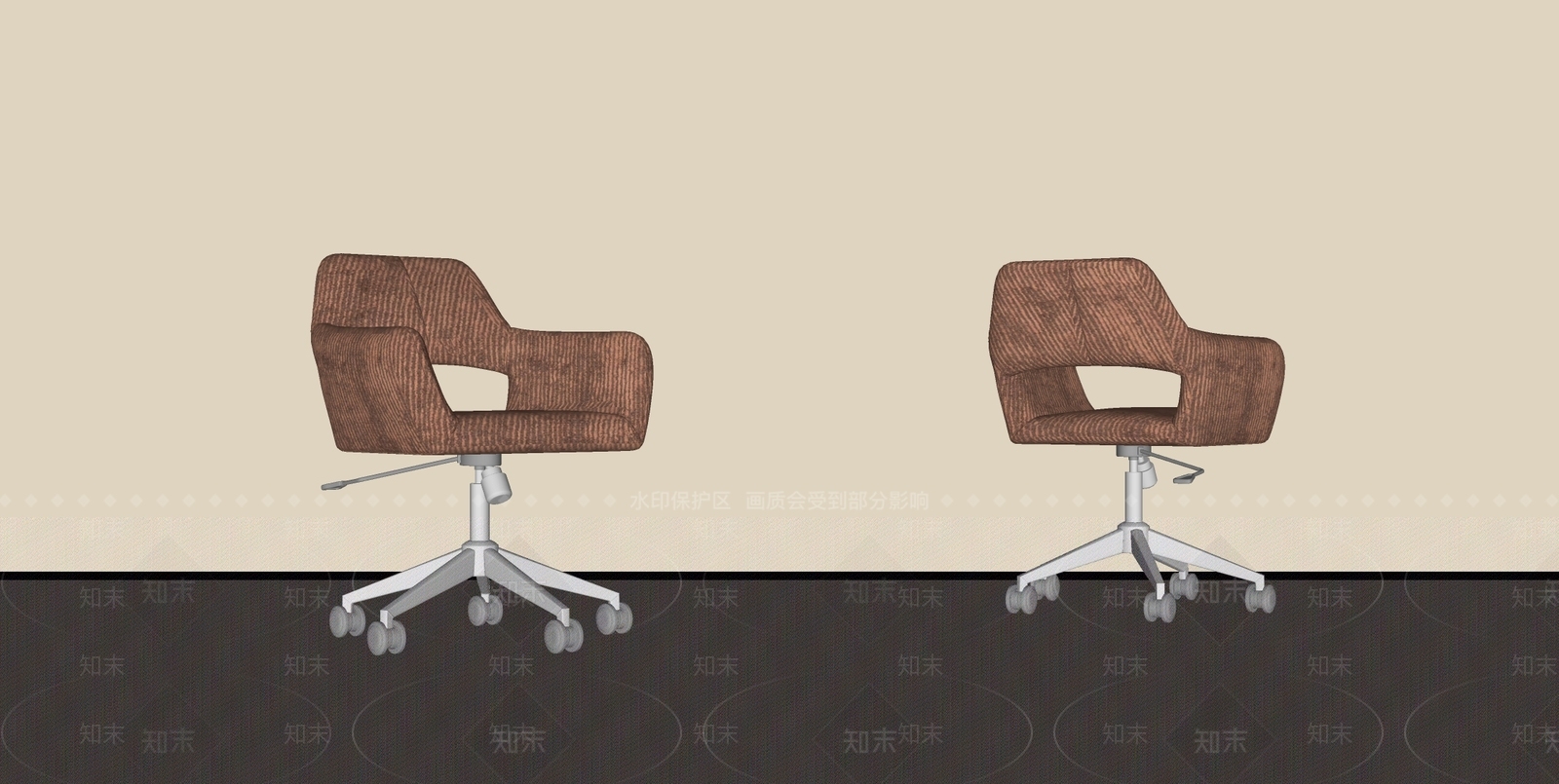 中古侘寂办公椅SU模型下载【ID:1186107882】