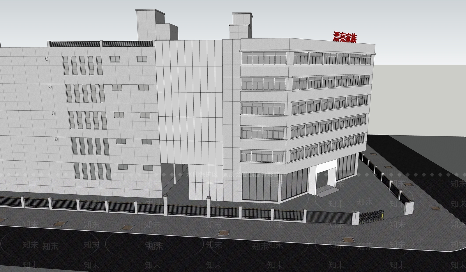 现代商场建筑SU模型下载【ID:1186108148】