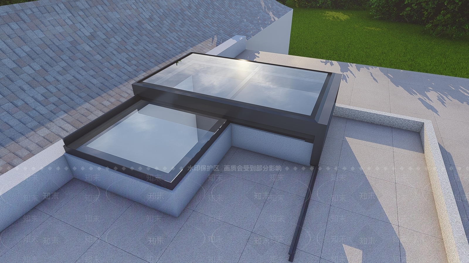 现代别墅SU模型下载【ID:1186108678】