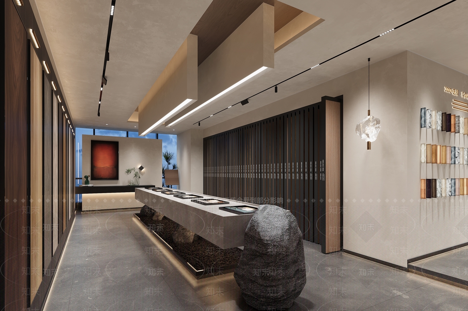 现代侘寂家具展厅3D模型下载【ID:1186112368】