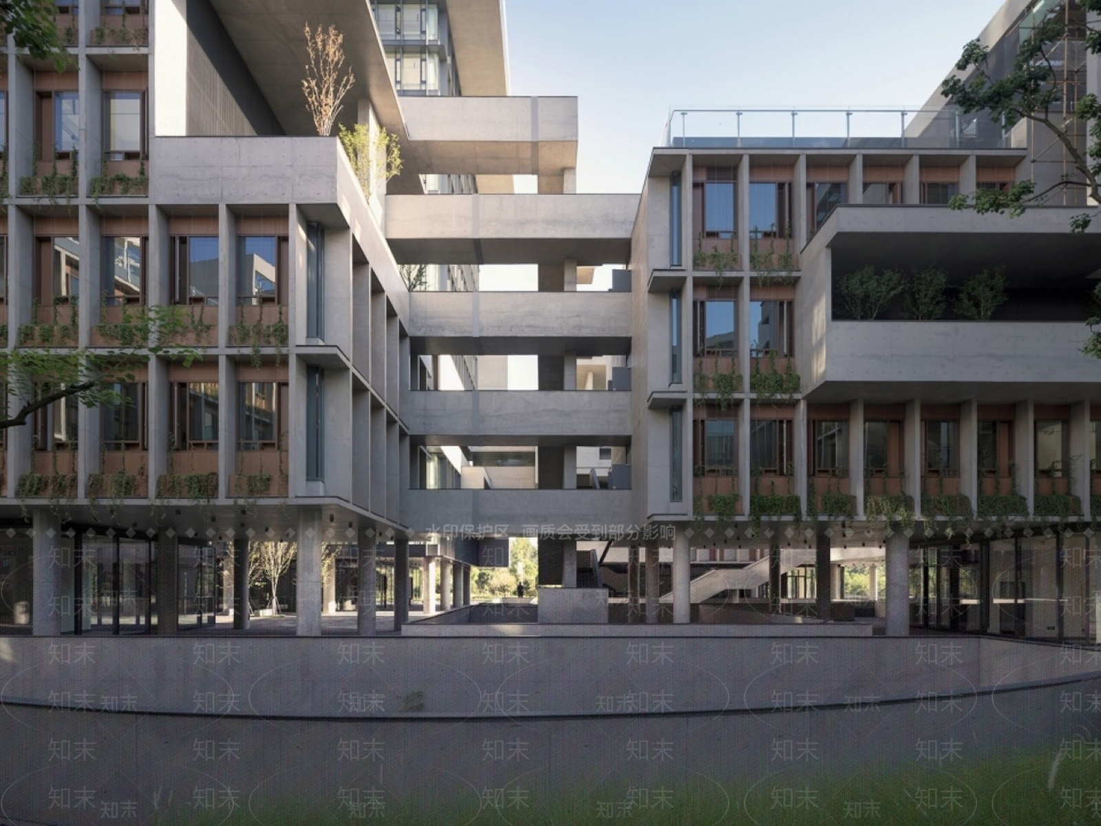 极简简约办公楼SU模型下载【ID:1186114503】