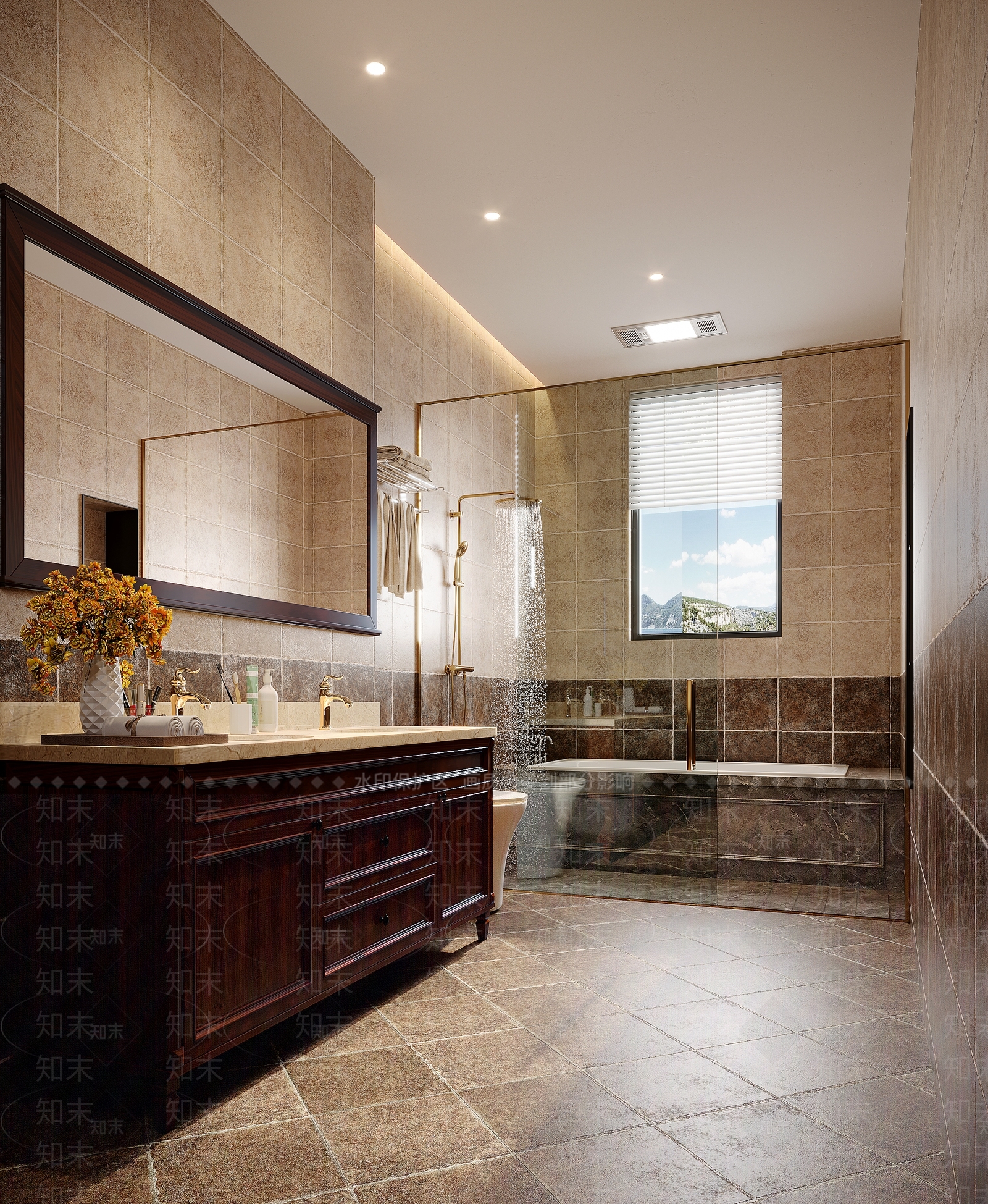 美式卫生间3D模型下载【ID:1186118165】