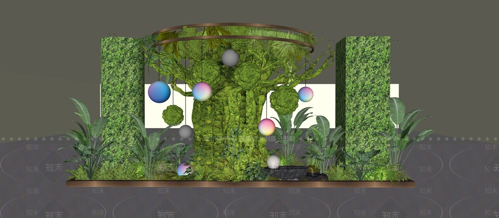 现代办公景观SU模型下载【ID:1186119629】